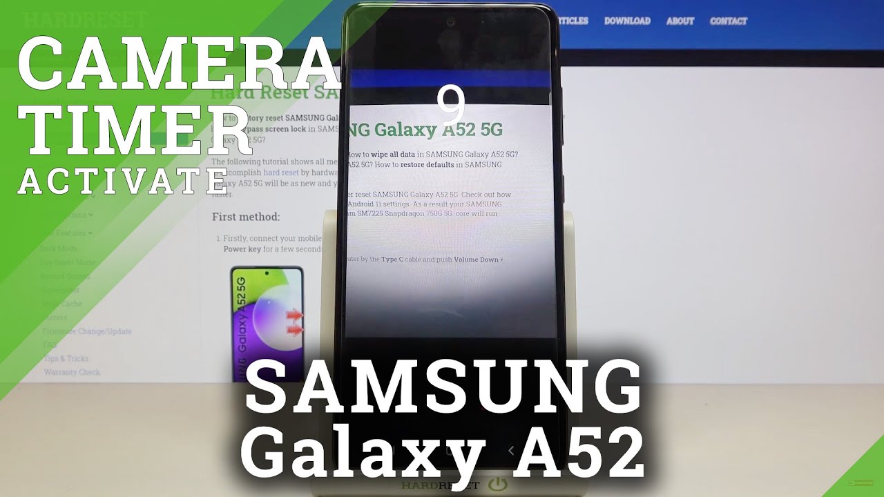 Camera Timer Feature on SAMSUNG Galaxy A52 – Camera Settings