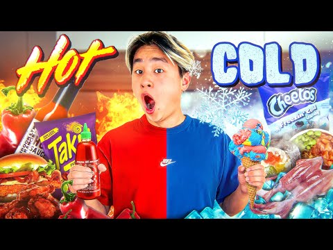 Eating Only ONE Color of Food for 24 Hours (Hot Vs Cold)