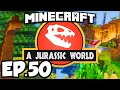 Jurassic World: Minecraft Modded Survival Ep.50 - T-REX DINOSAURS BATTLE!!! (Rexxit Modpack)