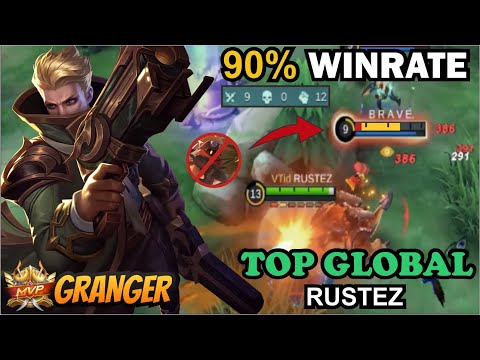 Granger Brutal Damage Winrate 90% - Top Global Granger - Rustez - MLBB