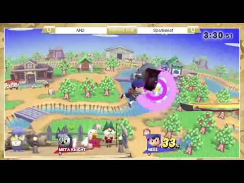 Sm4sh: StP4 - AN2 (Metaknight) Vs Sparksleaf (Ness)