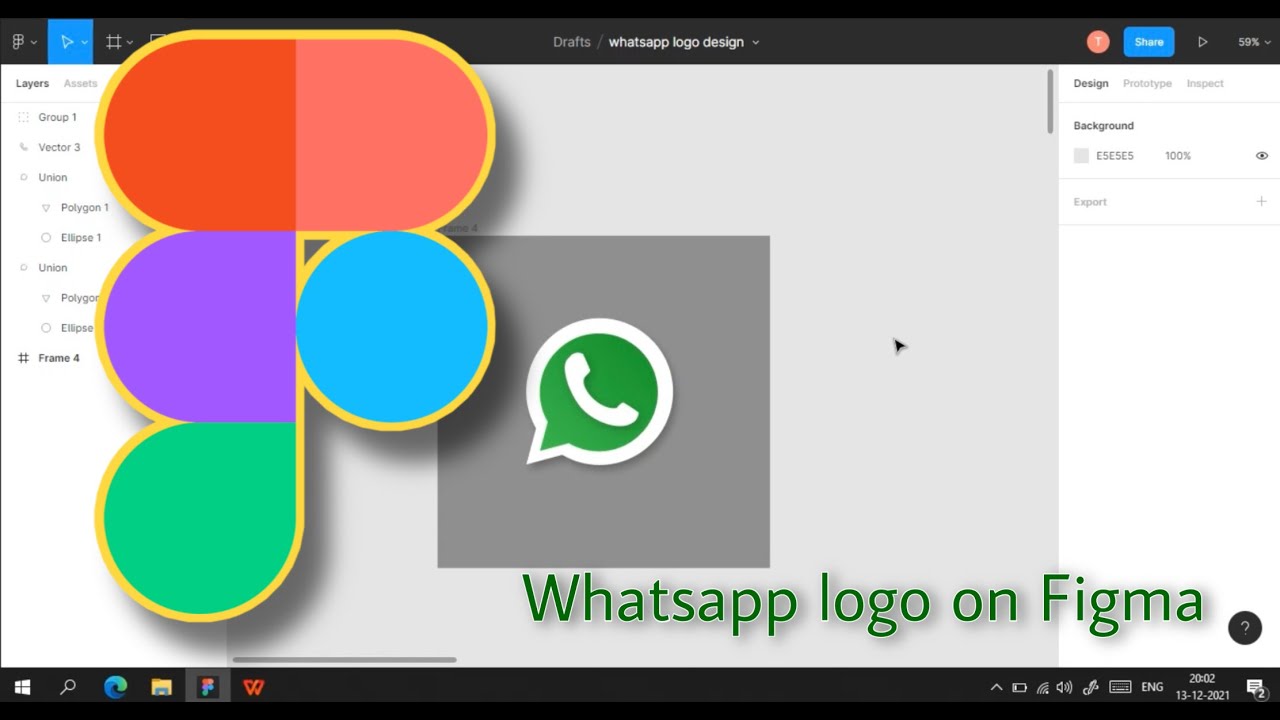 Whatsapp logo | Recreated on Figma