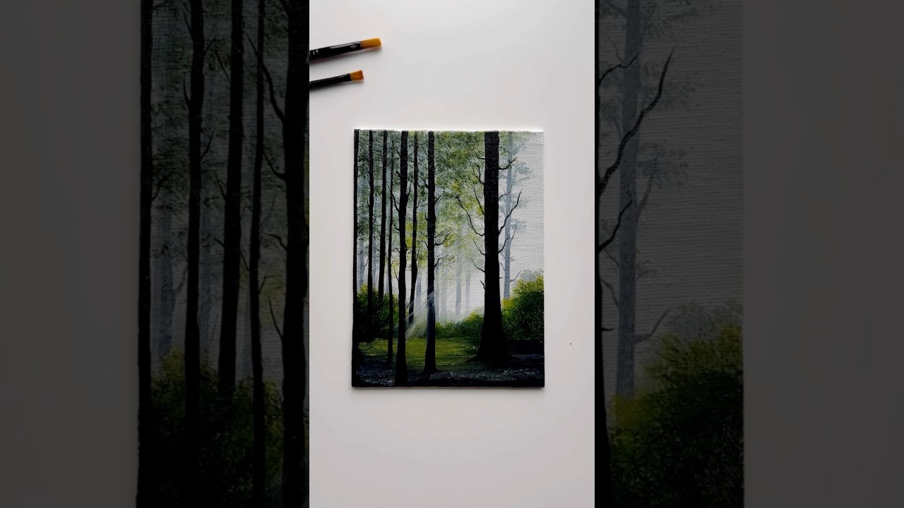 Foggy Forest 🌳🖤 #artworks #originalart