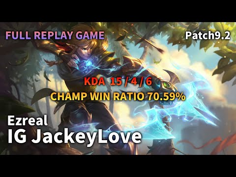 IG JackeyLove BOTTOM Ezreal VS Xayah Replay S9 / 바텀 이즈리얼 VS 자야 관전 시즌9 - 15/4/6 Patch 9.21 EUW1