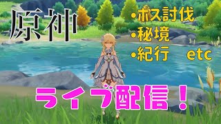 原神　ボスラッシュいっちゃう？紀行も進める！