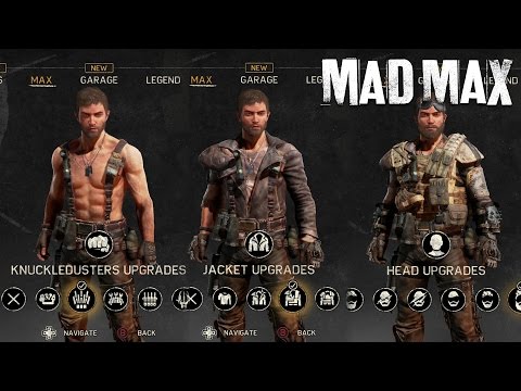 Mad Max - All Max's Outfits/Gears/Upgrades/Weapons (Max Fully Upgraded) SHOWCASE