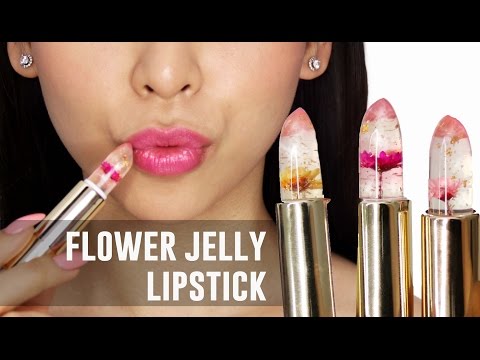 FLOWER JELLY LIPSTICK THAT CHANGES COLOR! || TINA TRIES IT