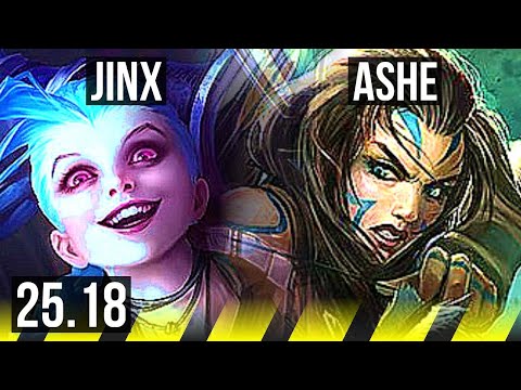 JINX & Thresh vs ASHE & Elise (ADC) | 68% winrate | NA Challenger | 25.18