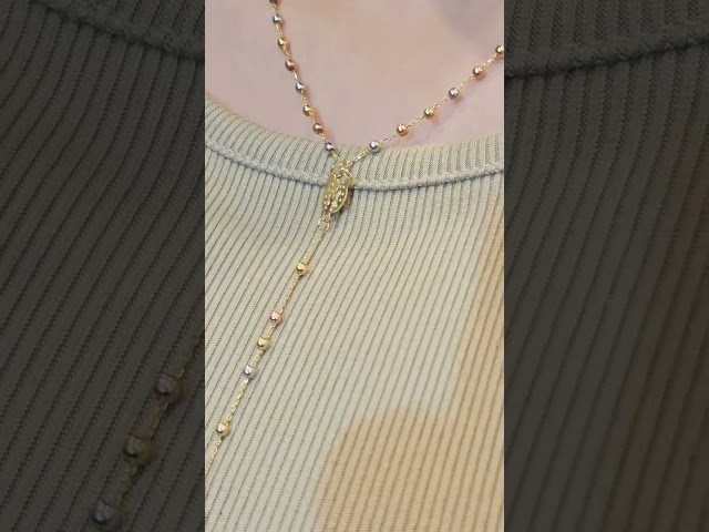 Vídeo relacionado con HJHB1WL CCCAZ1 - Collar de Cruz para Mujer, Oro en Capas, Joyería No Deslustra, Circonita | Cuentas | Y | Rosario, Talla Única