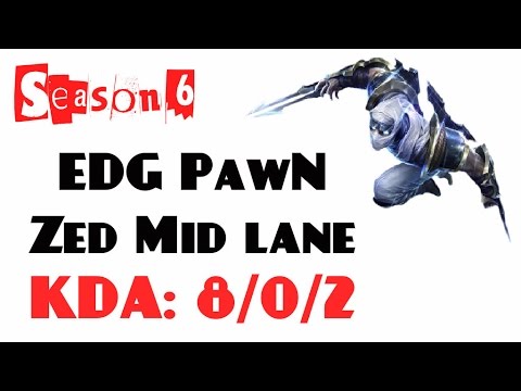Korea Challenger LOL - EDG PawN - Zed Mid lane (Feb 13, 2016)