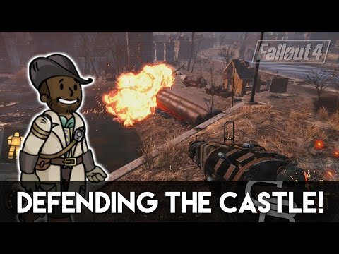 Fallout 4 - Defending The Castle! (NEW Radiant Quest 1.3 Update)