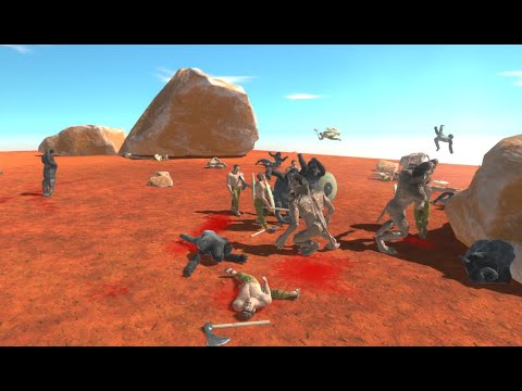 Apes Team Up With Ancient Humans To Hunt Fantasy Units|Animal Revolt Battle Simulator