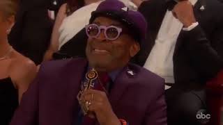 Samuel L  Jackson tells Spike Lee about Knicks/Spurs at the Oscars
