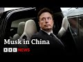 Elon Musk in China to discuss full self driving on Tesla cars say reports | BBC News
