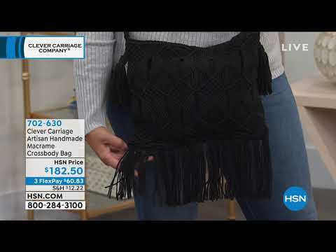 Clever Carriage Artisan Handmade Macram Crossbody Bag