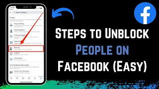 How to Unblock People on Facebook !
