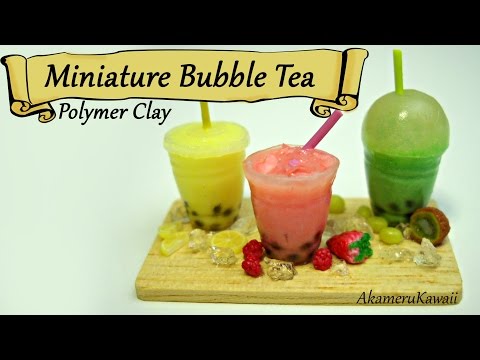 Miniature Bubble Tea Tutorial - Polymer Clay Video