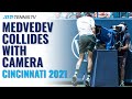 Daniil Medvedev Collides With Court Camera in Cincinnati