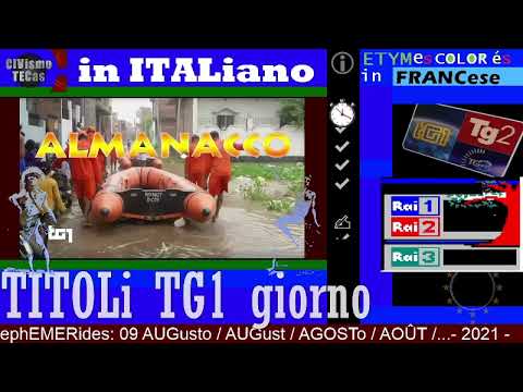 TITOLI TG1 giorno 09 AGOSTo 2021 / Giornata Mondiale dei POPOLI INDIGENI