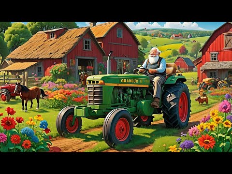 I am a little farmer on my grandpa's farm house