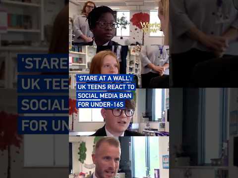 'Stare at a wall': UK teens react to social media ban for under-16s #worldnow