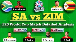 SA VS ZIM Dream11 Team | SA VS ZIM Dream11 Prediction  | Dream11 Today Match Prediction