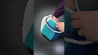 Bunte Schulter-Häkeltasche