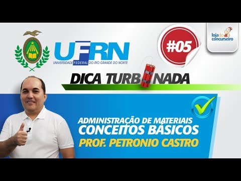 ✅ Dica #05 - UFRN - Administração de Materiais - COMPERVE - Petronio Castro