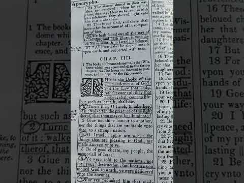 Baruch 4 & 1 The Law that endure forever.