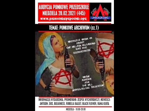 Audycja Punkowe Przedszkole (445) - Punk Archiwum (cz. 1) - Lekcja nr 445 z dn. 28.02.2021.