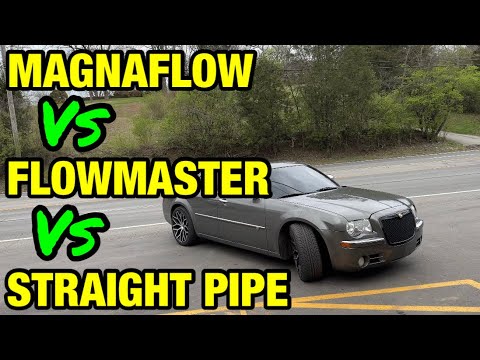 Chrysler 300 C 5.7L HEMI V8: STRAIGHT PIPE Vs FLOWMASTER SUPER 10 Vs MAGNAFLOW MAGNAPACK!