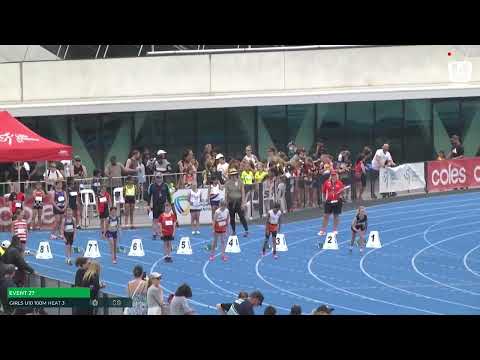 U10 Girls 100m Heat 3: 2022 Commonwealth Bank State Combined Events Championships - Saturday