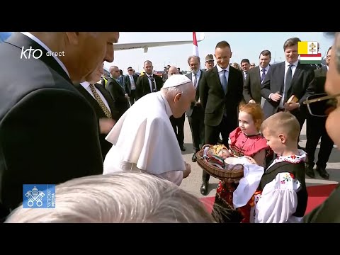 Accueil officiel du pape François à Budapest, en Hongrie