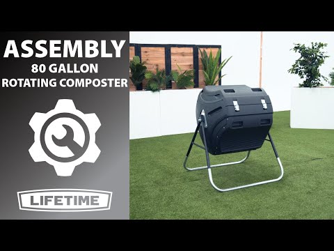 Lifetime 80 Gallon Rotating Composter | Lifetime Assembly Video