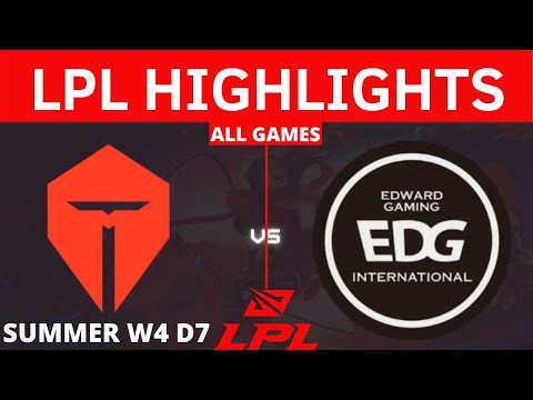 TES vs. EDG | All Games HIGHLIGHTS - Week 4 Day 7 LPL Summer Split 2021 TOP ESPORTS VS EDWARD GAMING