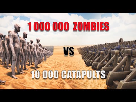 Can 10,000 CATAPULTS defeat 1,000,000 ZOMBIES? Who will win this battle? Let's see! UEBS 2