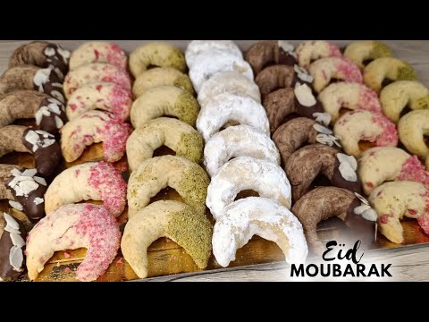 Moon-shaped biscuits – 4 flavors
