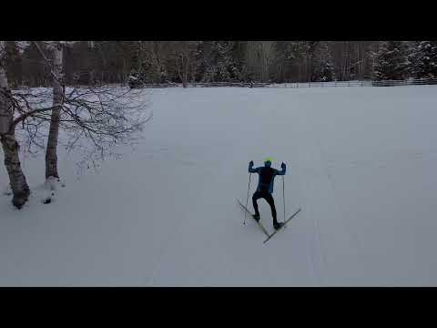 First test with Skydio2, skate skiing in Montana!