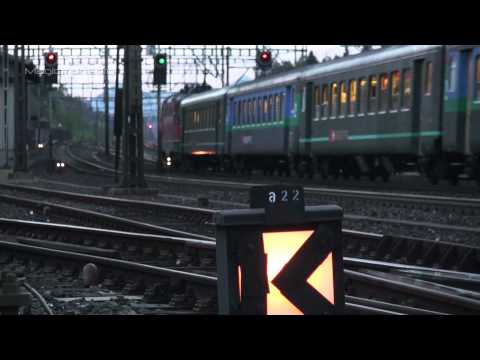 Züge in Rupperswil nightshot