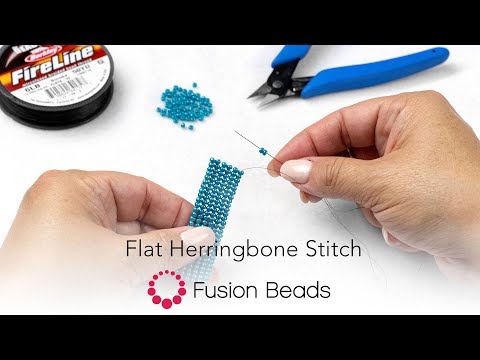 Learn Flat Herringbone Stitch with Fusion Beads
