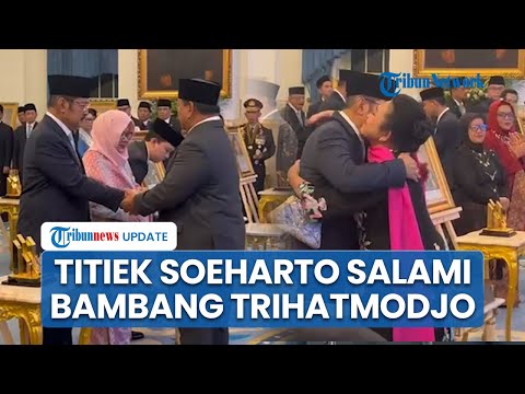Momen Titiek Soeharto Salami Bambang Trihatmodjo usai Prabowo Anugerahai Gelar Pahlawan ke Soeharto