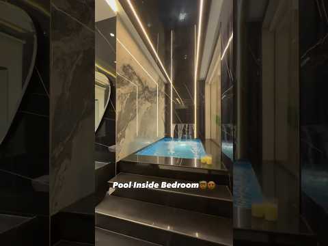 Swimming pool bedroom in delhi 😍 #shorts #swimmingpool #delhi