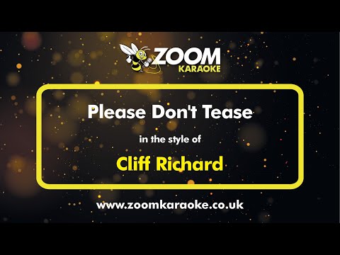 Cliff Richard - Please Don't Tease - Karaoke Version from Zoom Karaoke