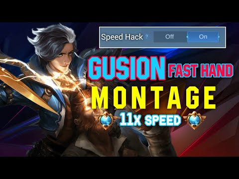 SPEED HACK ACTIVATED ⚡ GUSION SUPER FASTHAND | MONTAGE 35 | BEST GUSION MONTAGE IN 2022 - MLBB