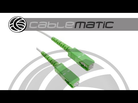 Cable Fibre Optique SC/PC simplex SC/APC monomode 9/125 de 50 cm OS2 BeMatik 