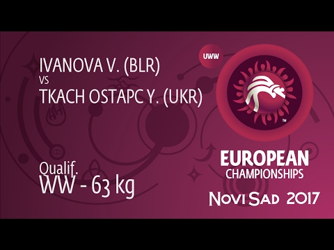 Qual. WW - 63 kg: Y. TKACH OSTAPC (UKR) df. V. IVANOVA (BLR) by FALL, 8-1