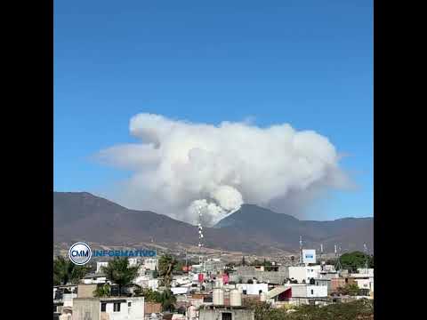 Así el fuerte incendio en los límites de Tlalixtac de #Cabrera y la Cumbre Ixtepeji, #Oaxaca