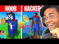 Minecraft NOOB vs HACKER : I CHEATED in a Build Challenge 😂