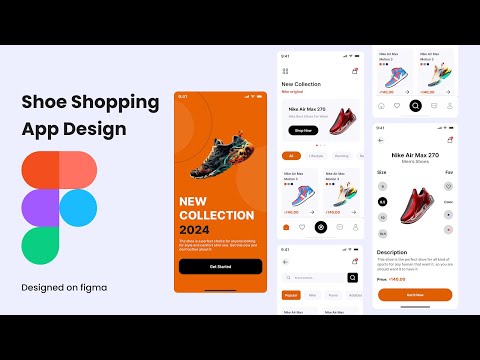 Design of a Shoe e-commerce app in Figma - UI Speed