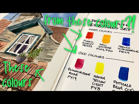 Mix Neutral and Dark Watercolours from Primary Colours Only!